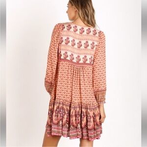 Spell sunset roads Bohemian Pink Patterned Dress